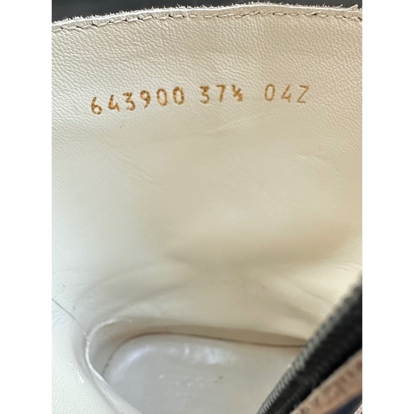 NIB Gucci Cordovan Lux Black Leather Horsebit Bee Embroidered Combat Boots 37.5 - Picture 15 of 15